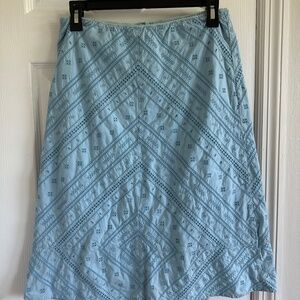 2000’s Abercrombie & Fitch Baby Blue A line cotton eyelet skirt